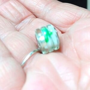 Pandora Green Glass Charm Bead